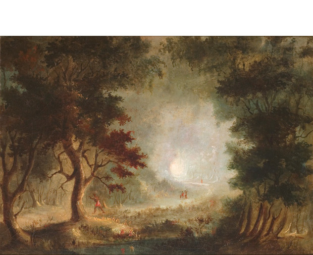 <em>Hunting in the Woods</em>, 1846 Hunting in the Woods