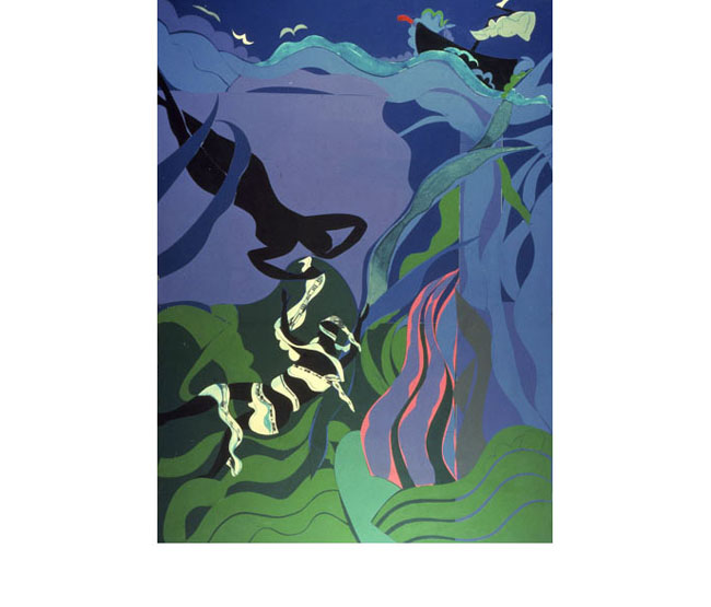 Romare Bearden. <em>The Sea Nymph</em>, 1977. Collage. Courtesy Glen and Lynn Tobias. Art © Romare Bearden Foundation, Licensed by VAGA, New York The Sea Nymph