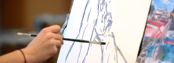 Scene from an art class.