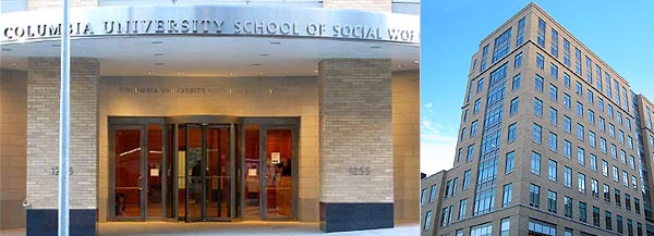 The entrance to the School of Social Work.