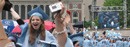 Barnard graduates celebrate at the 2004 Commencement ceremony.